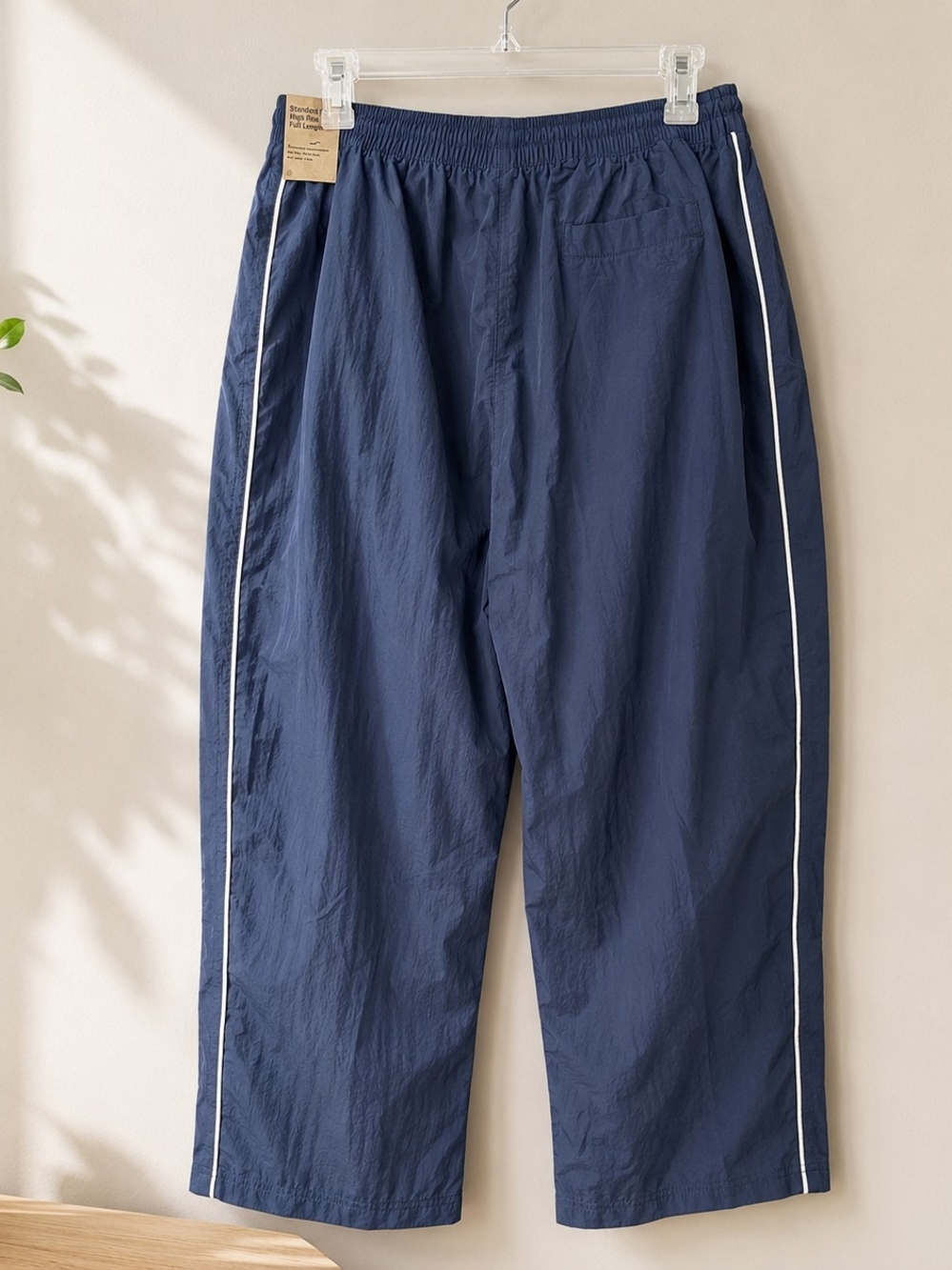 Nike Plus Size Navy Track Pants with White Piping - Picture 3 of 8